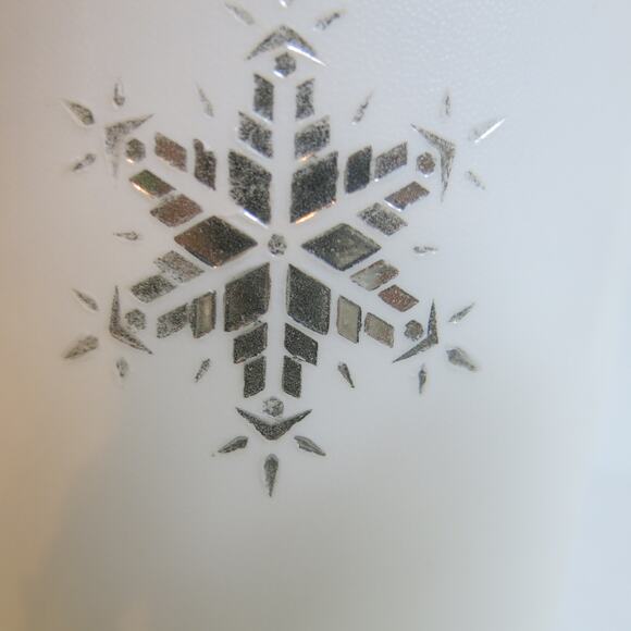 VINTAGE TUPPERWARE Snowflake Canister Press Sunburst Lid White Silver 811-13 - Picture 2 of 6